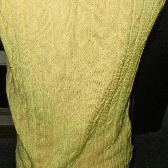 Pierre Cardin Womans Turtleneck Sleeveless Cable Knit Sweater Size S - Picture 9 of 11